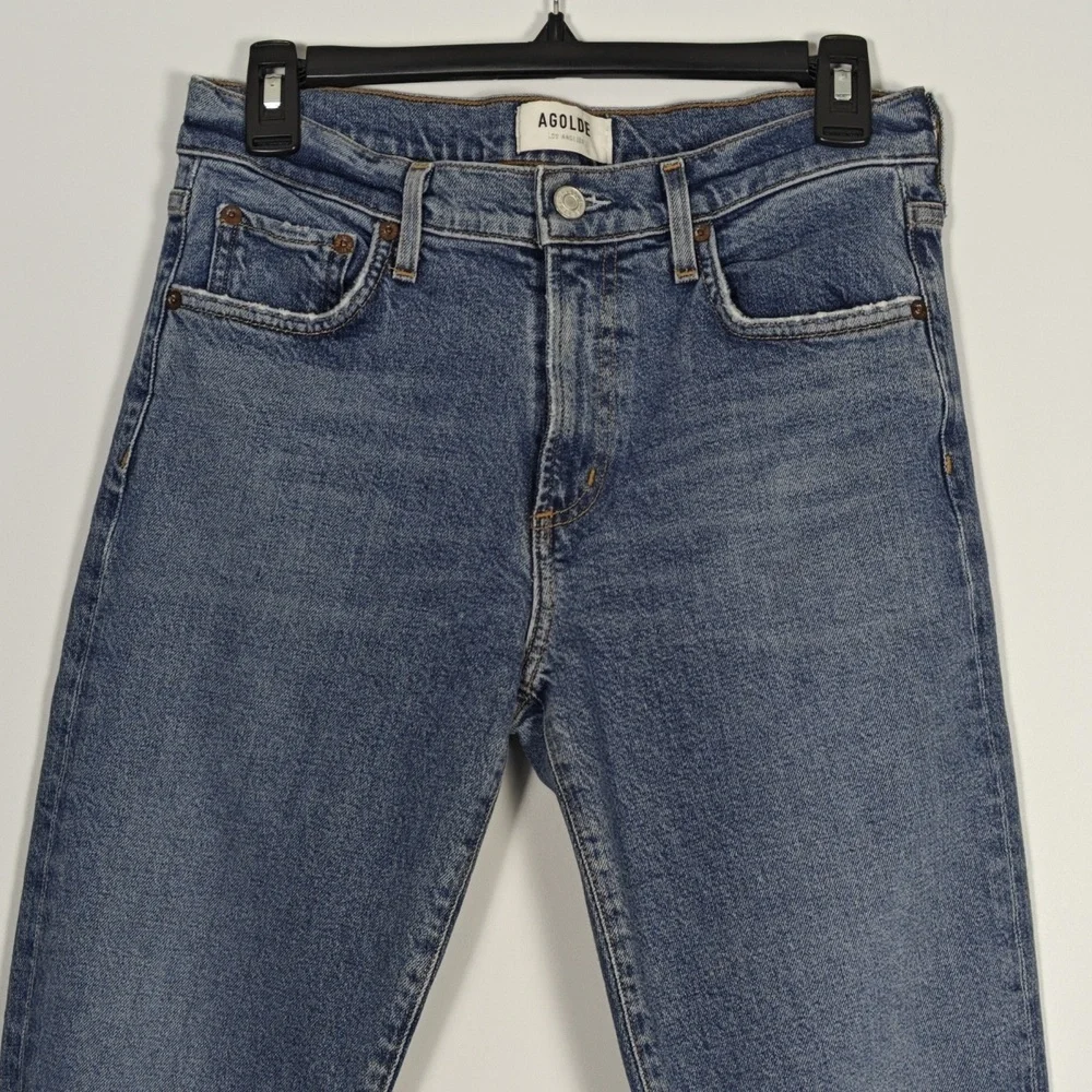 AGOLDE Toni Mid Rise Straight Medium Wash Blue Jeans Size 27 - Picture 11 of 16